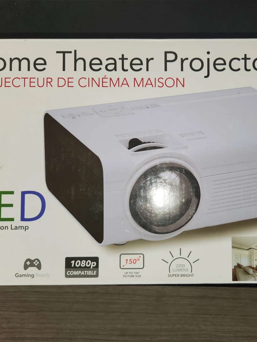 RCA White LED Home Theater Projector - Compact 1080p Compatible